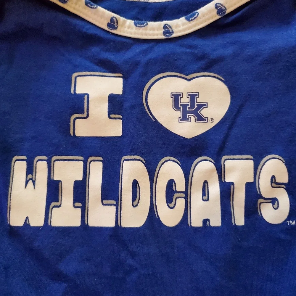 Blue UK Wildcats Baby bodysuit Tutu, girls size 6 To‎ 9 Months Ncaa One Piece
